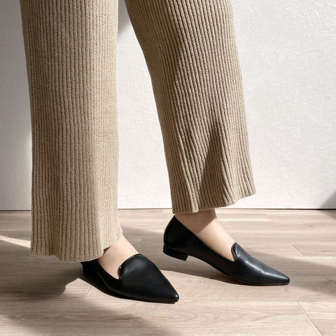 ラストワン5%OFF:2025SSBI:オペラ デザイン フラットシューズ(4772)ブラック/mamian(マミアン)