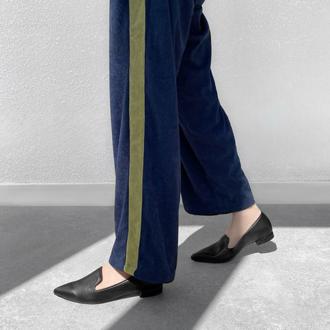 ラストワン5%OFF:2025SSBI:オペラ デザイン フラットシューズ(4772)ブラック/mamian(マミアン)