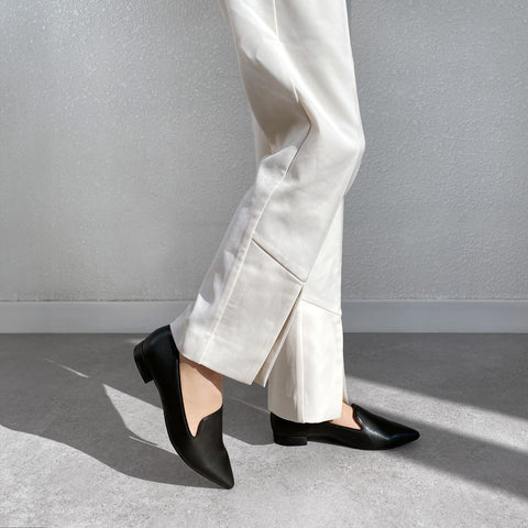 ラストワン5%OFF:2025SSBI:オペラ デザイン フラットシューズ(4772)ブラック/mamian(マミアン)