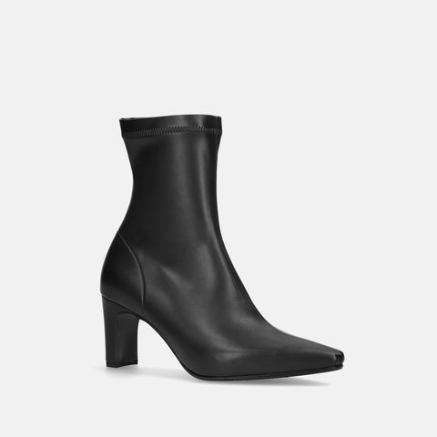 50%OFF:スクエアトゥ ストレッチブーツ(7357)ブラック/mamian(マミアン)