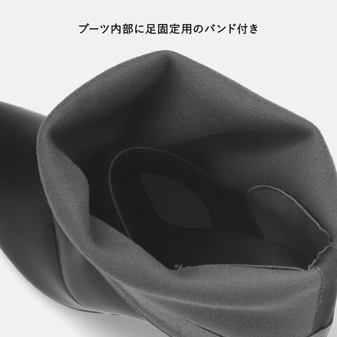 ラストワン50%OFF:ワイドシャフト ショートブーツ(m81009)ブラック/mamian(マミアン)