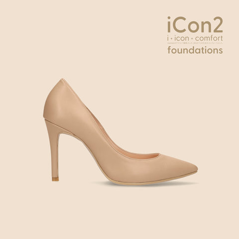30%OFF:iCon2 Foundations:ポインテッドトゥ パンプス(F970)モイストナチュラル/mamian(マミアン)