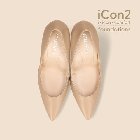 30%OFF:iCon2 Foundations:ポインテッドトゥ パンプス(F970)モイストナチュラル/mamian(マミアン)
