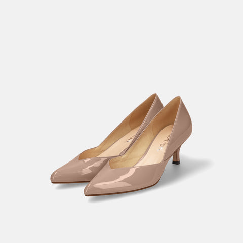 ラストワン30%OFF:2025SS:Vカットデザインパンプス(5716)ベージュE/mamian(マミアン)