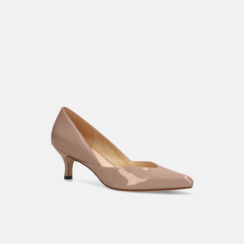 ラストワン30%OFF:2025SS:Vカットデザインパンプス(5716)ベージュE/mamian(マミアン)