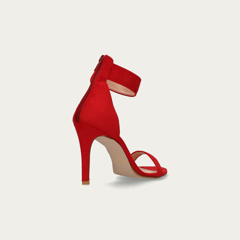 限定特価990円:アンクル ストラップ サンダル(H3572SS1-ag)レッドS/mamian(マミアン)