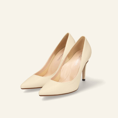 15%OFF：2025SS：iCoN COLORS：ポインテッドトゥ スムース パンプス（C9043）チャイ/mamian（マミアン）