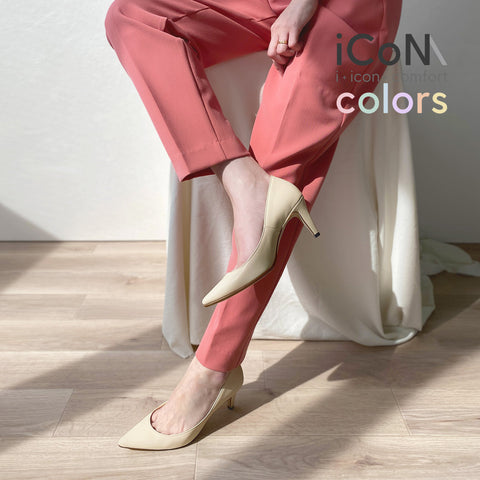 30%OFF：iCoN COLORS：ポインテッドトゥ スムース パンプス（C76533）チャイ/mamian（マミアン）