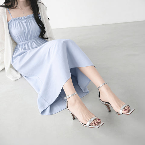 15% OFF: 2024SS: Simple Strap Sandals (735) Silver