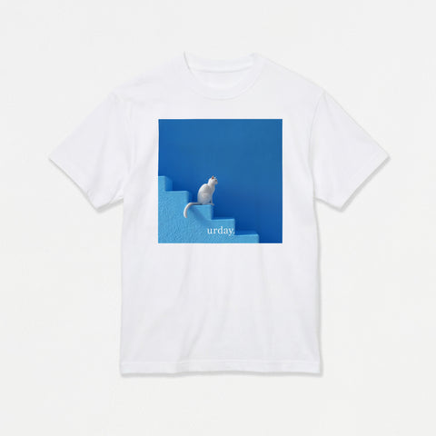 予約：urday【Animal／White Cat／B】フォトTシャツ（7949763）ホワイト/urday（マミアン）