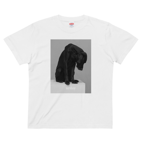 urday【Animal／Black Dog／WB】フォトTシャツ（8398577）ホワイト/urday（マミアン）