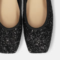 予約：2025AW：グリッター フラットシューズ（m10309）ブラックグリッター/mamian（マミアン）
