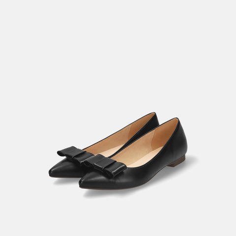 2025AW：リボン フラットシューズ（m17042）ブラック