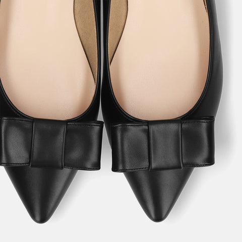 2025AW：リボン フラットシューズ（m17042）ブラック