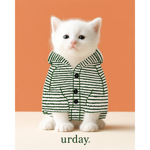 予約：urday【cat】アートワークスウェットシャツ（u-a-sw-0001-01）ホワイト